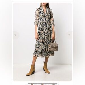 ba&sh‎ Floral Midi Dress | Button Front Tiered Dress | Size S